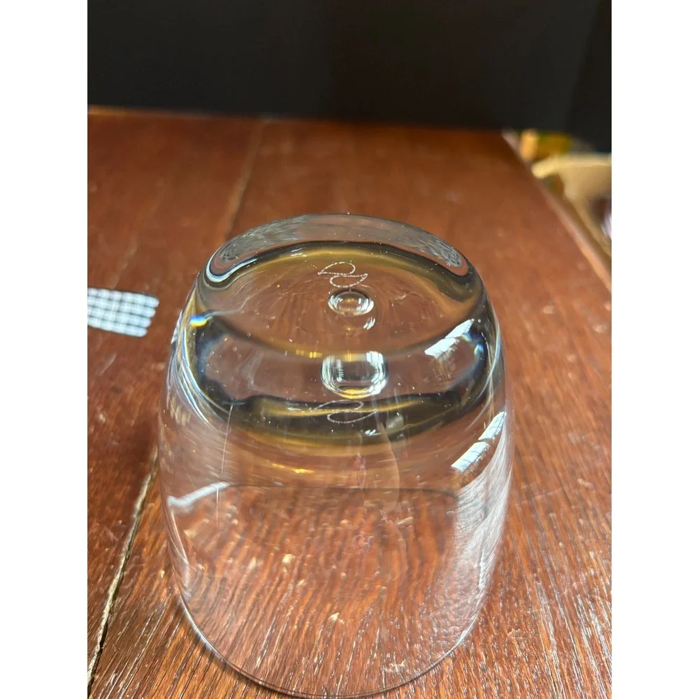Circleware Controlled Bubble Whiskey Glass Clear Heavy Base Rocks Glass